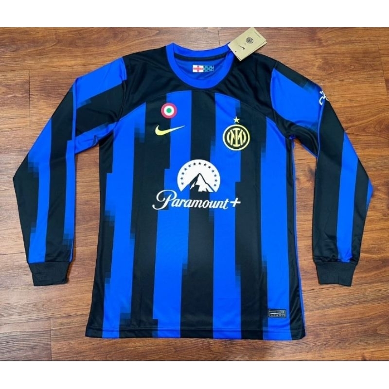 Jersey Kaos Baju Sepak Bola Inter Home Lengan tangan Panjang Longsleeve Long Sleeve LS 2023 2024 Gra