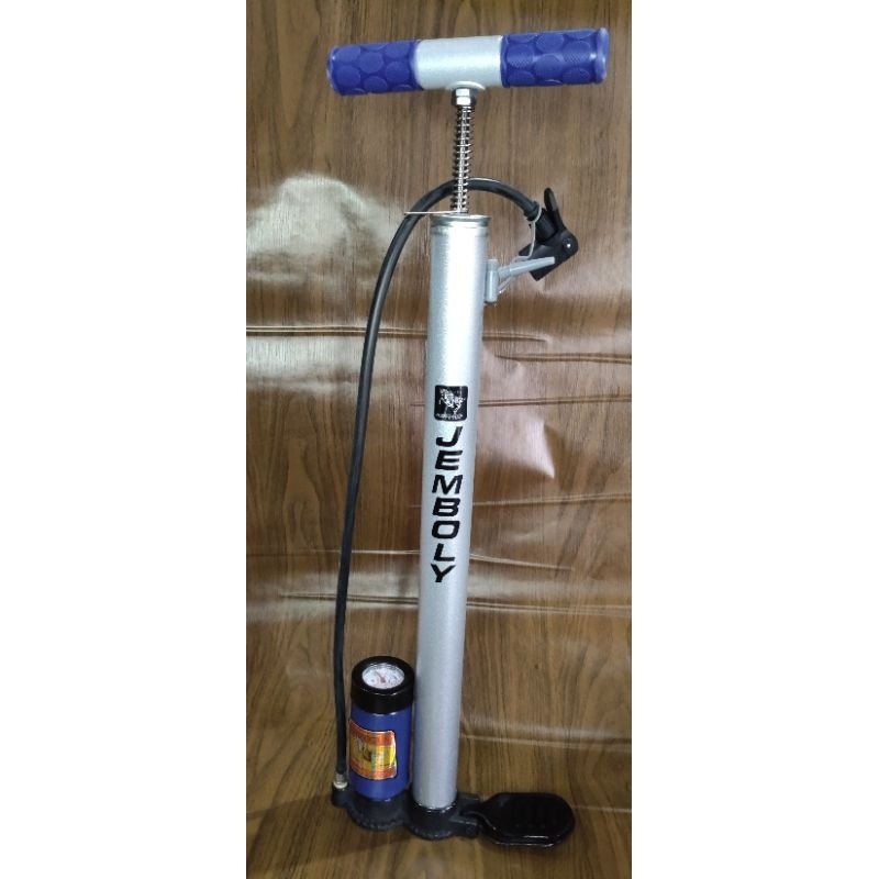 POMPA ANGIN TABUNG METER SEPEDA, MOTOR MANUAL JEMBOLY BESI