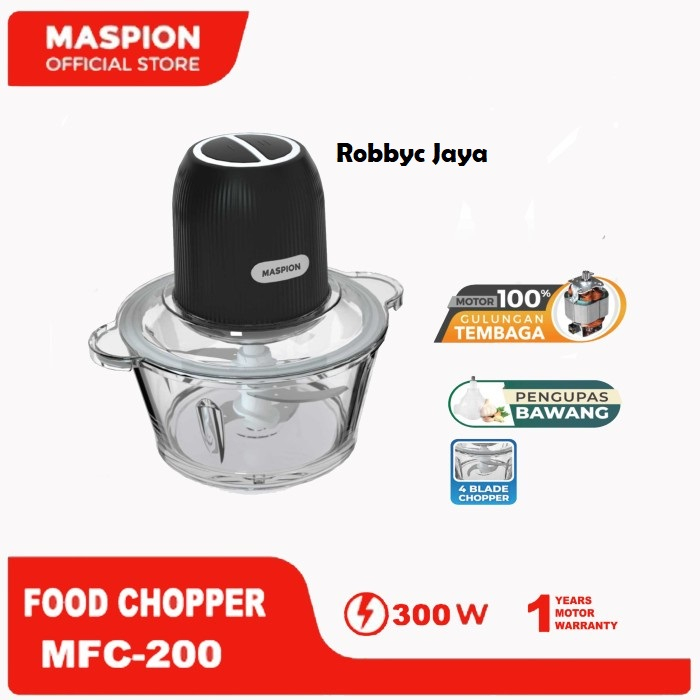 Maspion Food Chopper Blender Penggiling Daging Food Processor MFC 200GL [2 Liter]