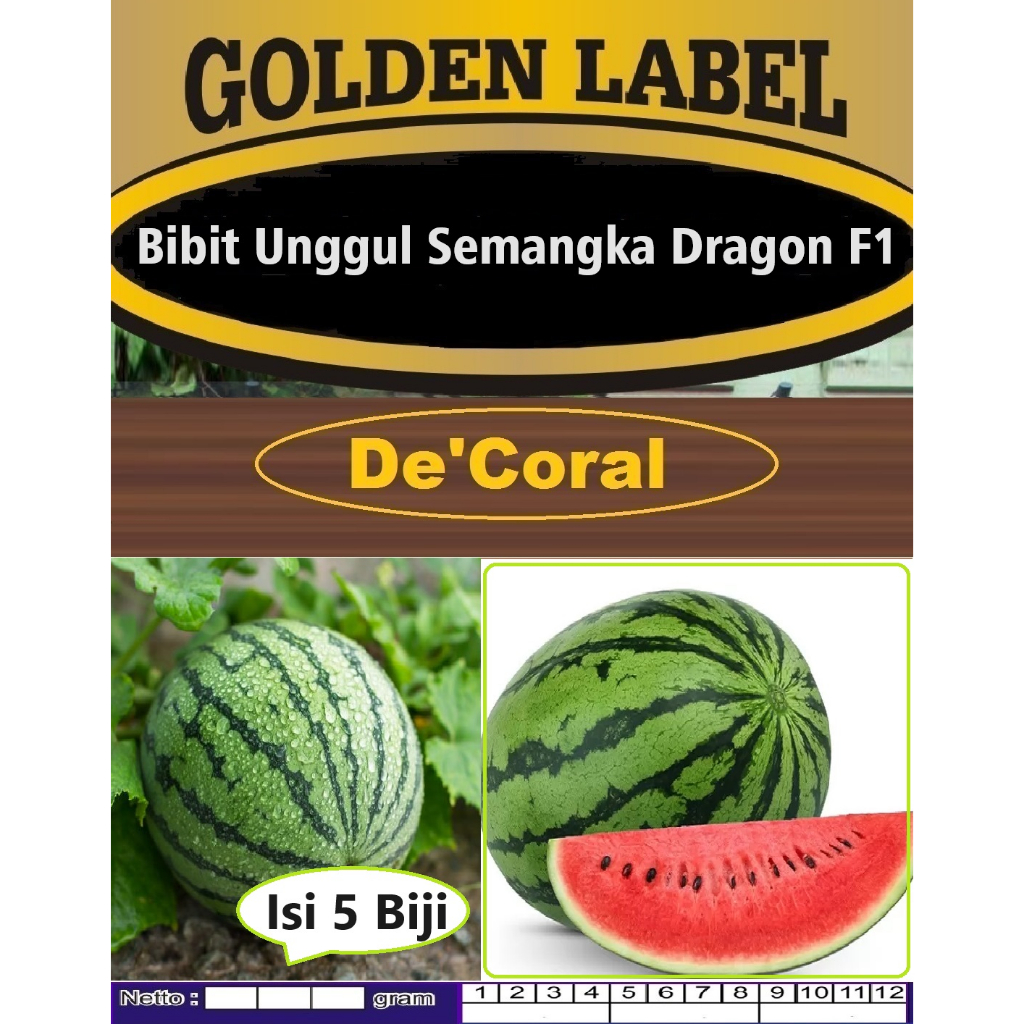 Bibit Unggul Semangka Dragon F1 | Biji Bibit Semangka Dragon F1