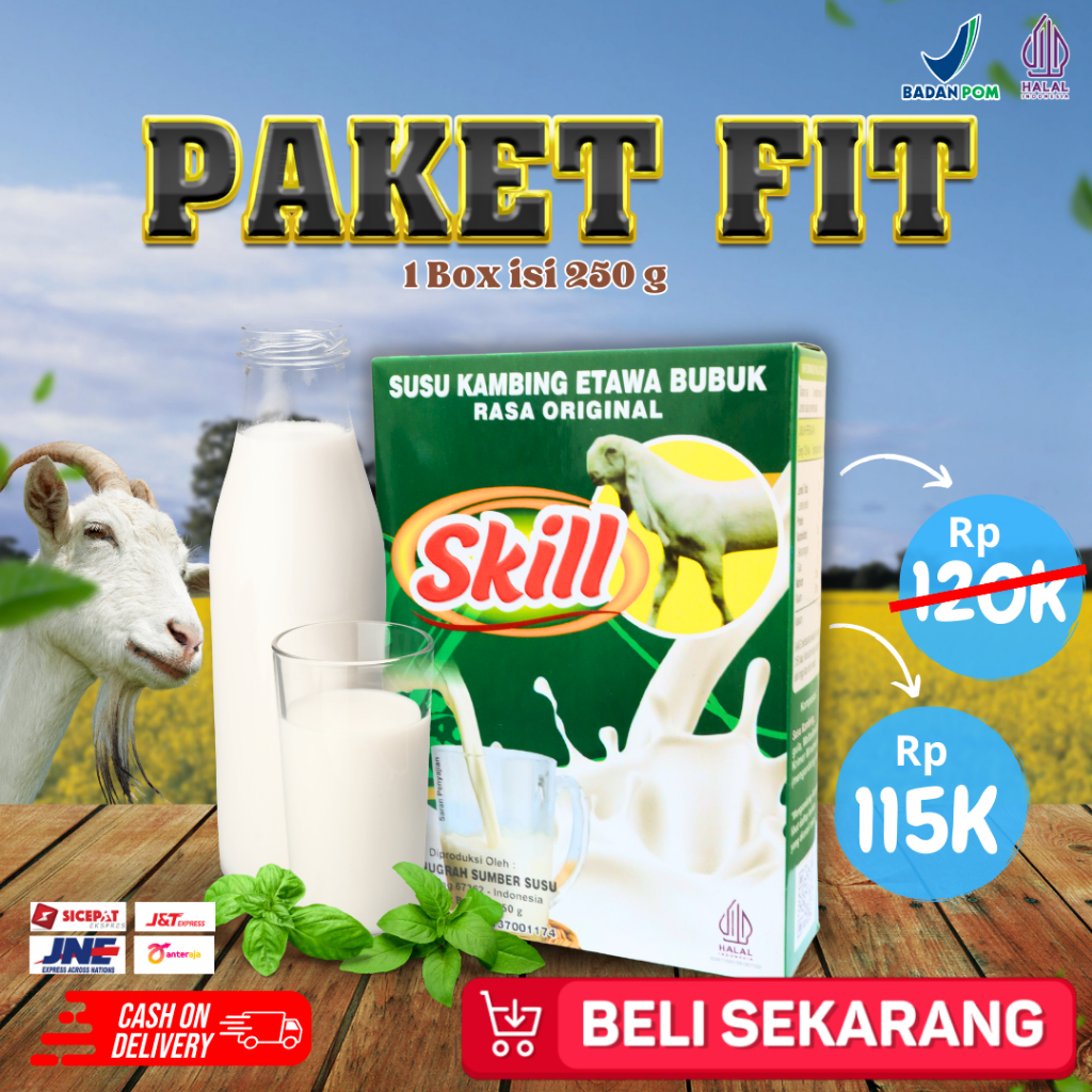 

PAKET FIT SUSU SKILL - Susu Kambing Etawa Skill 1 Box Isi 250 Gram Bukan Etawalin