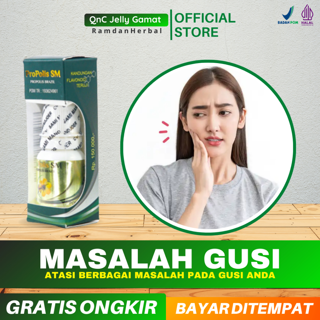 Obat Gusi Gatal Bengkak Bernanah Berdarah Infeksi Gusi Propolis SM Propolis Brazil ASLI