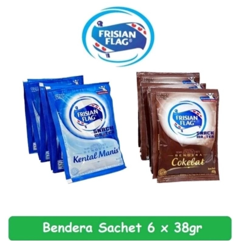 

Susu sachet Frisian flag putih dan coklat