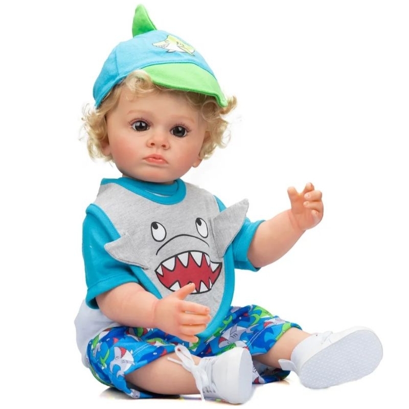 (Ready Stok) BONEKA REBORN BABY BOY FULL SILIKON 55CM DOLL