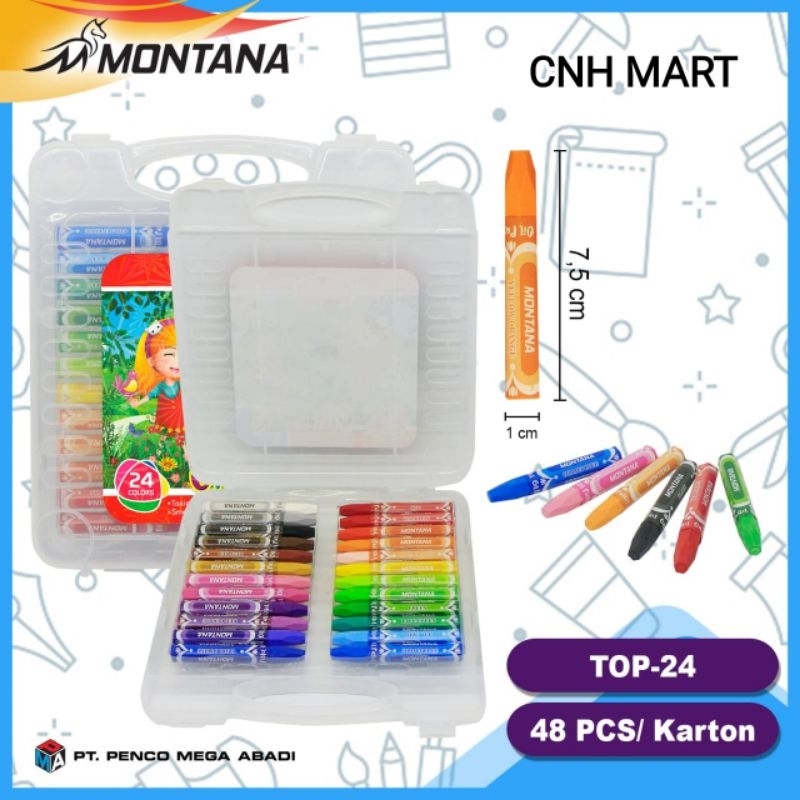 

Crayon Montana 24 Warna Top - 24 B / Oil Pastel 24 Color