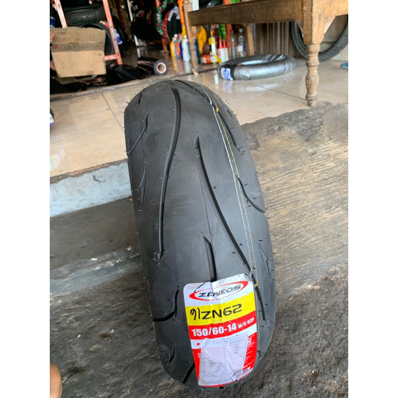ban zeneos zn62 ring14 (140/70 150/60) tubeless utk supermatic 1ban