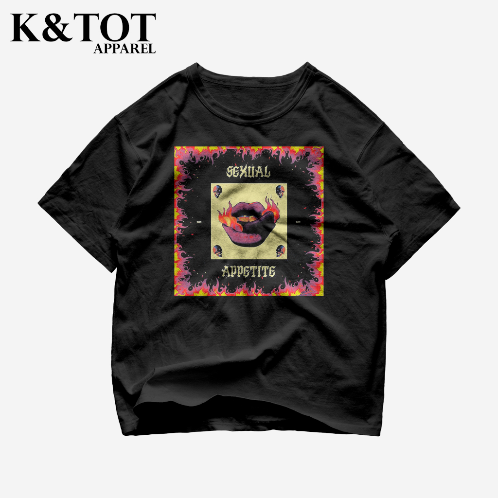 KNTOT - KAOS BAJU SEXUAL APPETITE | TSHIRT OVERSIZE VINTAGE HITAM BOOTLEG - PRIA WANITA DEWASA ANAK 