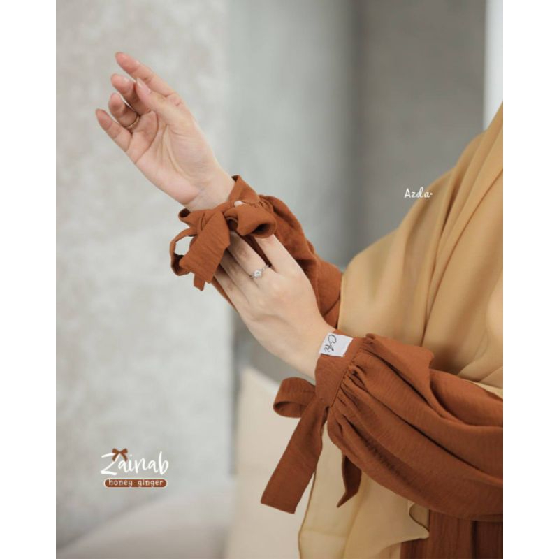 Zainab Abaya by Azda Indonesia Abaya Crinkle Airflow Premium - Khanza Hijab