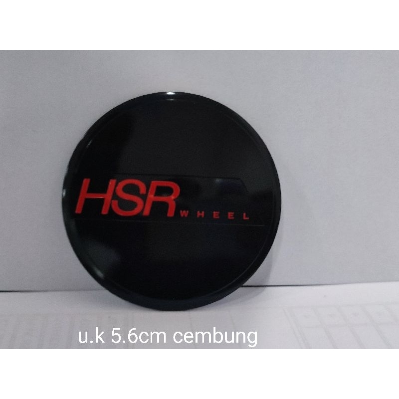 STICKER DOP VELG HSR WHEEL ORIGINAL  // Emblem velg mobil Hsr original Ukuran 5.6cm Cembung