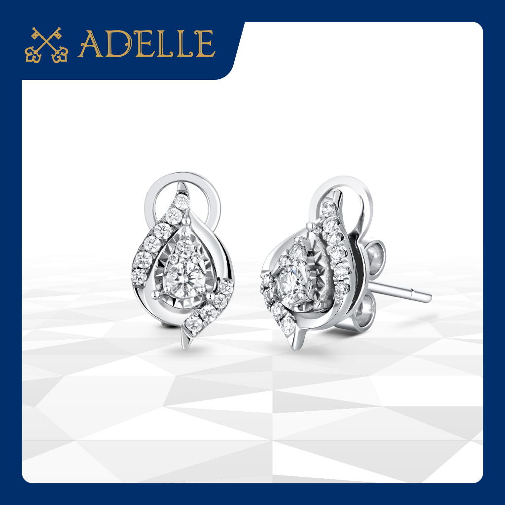 Adelle Jewellery - Terria Earrings - Anting Emas Berlian