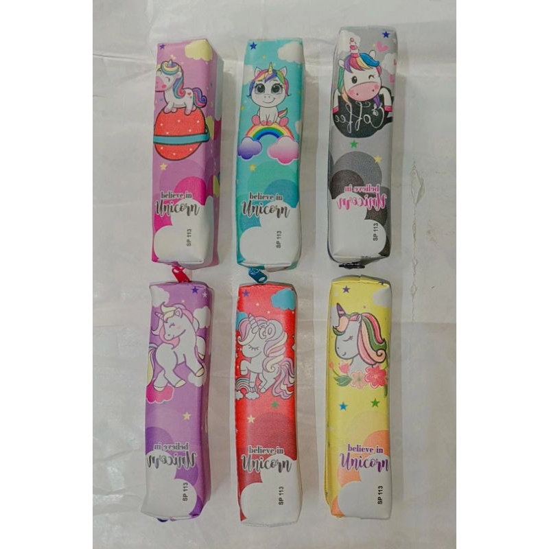 

PENCIL CASE/TEMPAT PENSIL/KOTAK PENSIL KAIN RESLETING KECIL UNICORN SP-113