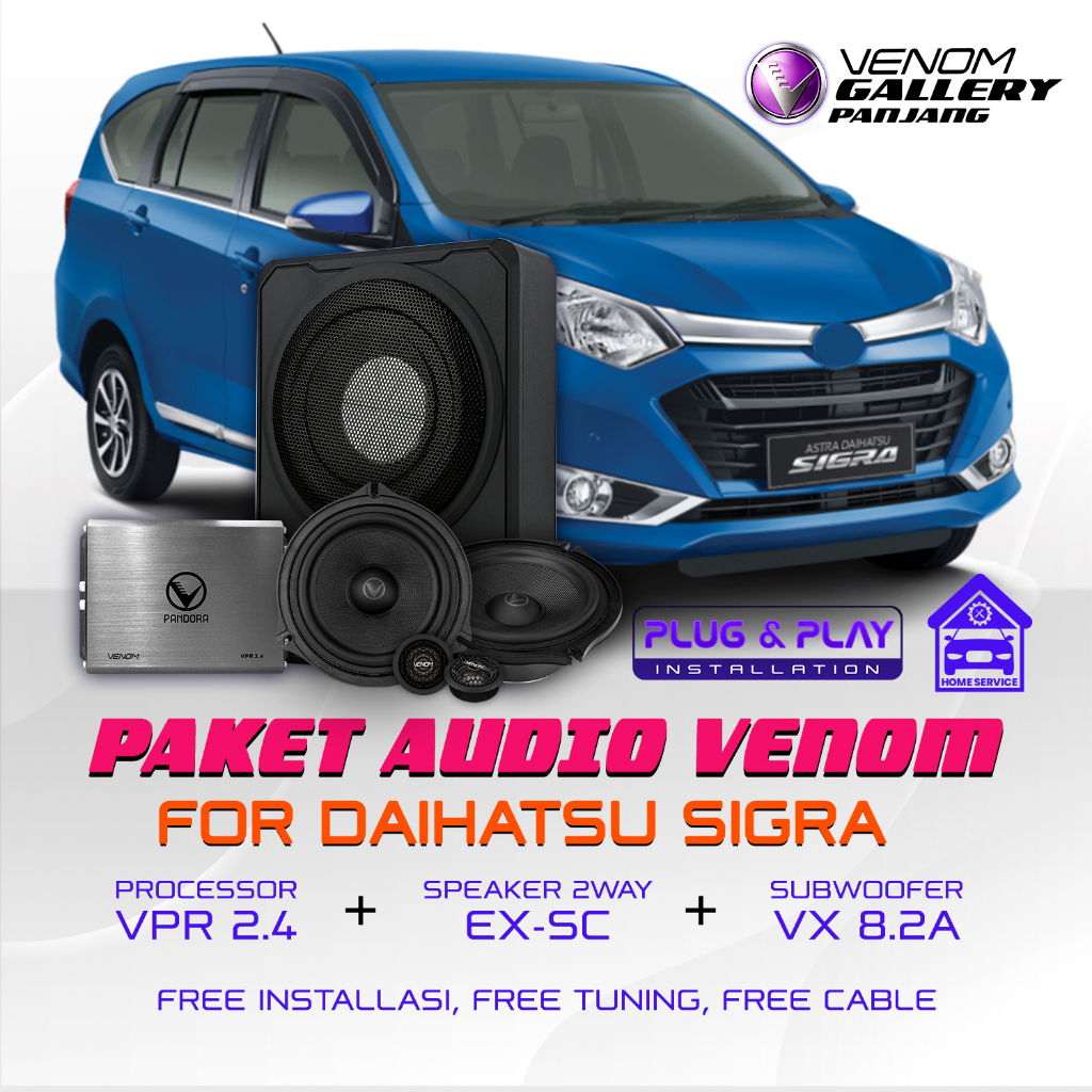 PAKET AUDIO VENOM EXPRESS DAIHATSU SIGRA - PAKET AUDIO MOBIL SIGRA
