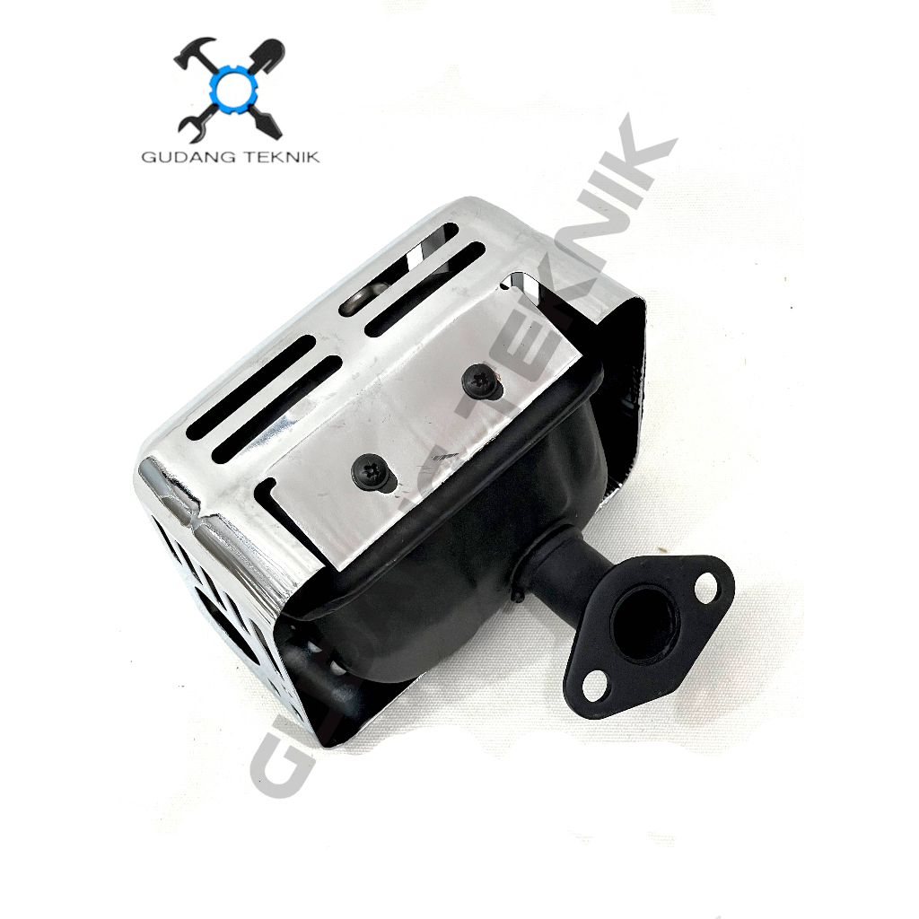 (106 JF MATRIX) Knalpot CHROME Engine CX160 CX200 Silincer JF MATRIX / Muffler Mufler Mesin Penggera