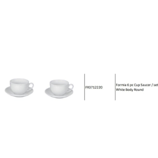 Formia Keramik Putih Cup and Saucer / Cangkir dan Tatakan (harga 1 set cangkir + tatakkan)
