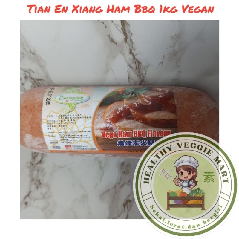 

Evergreen Tian En Xiang Ham Bbq 1Kg / Ham Merah / Huo Tui Daging Asap Vegetarian Vegan