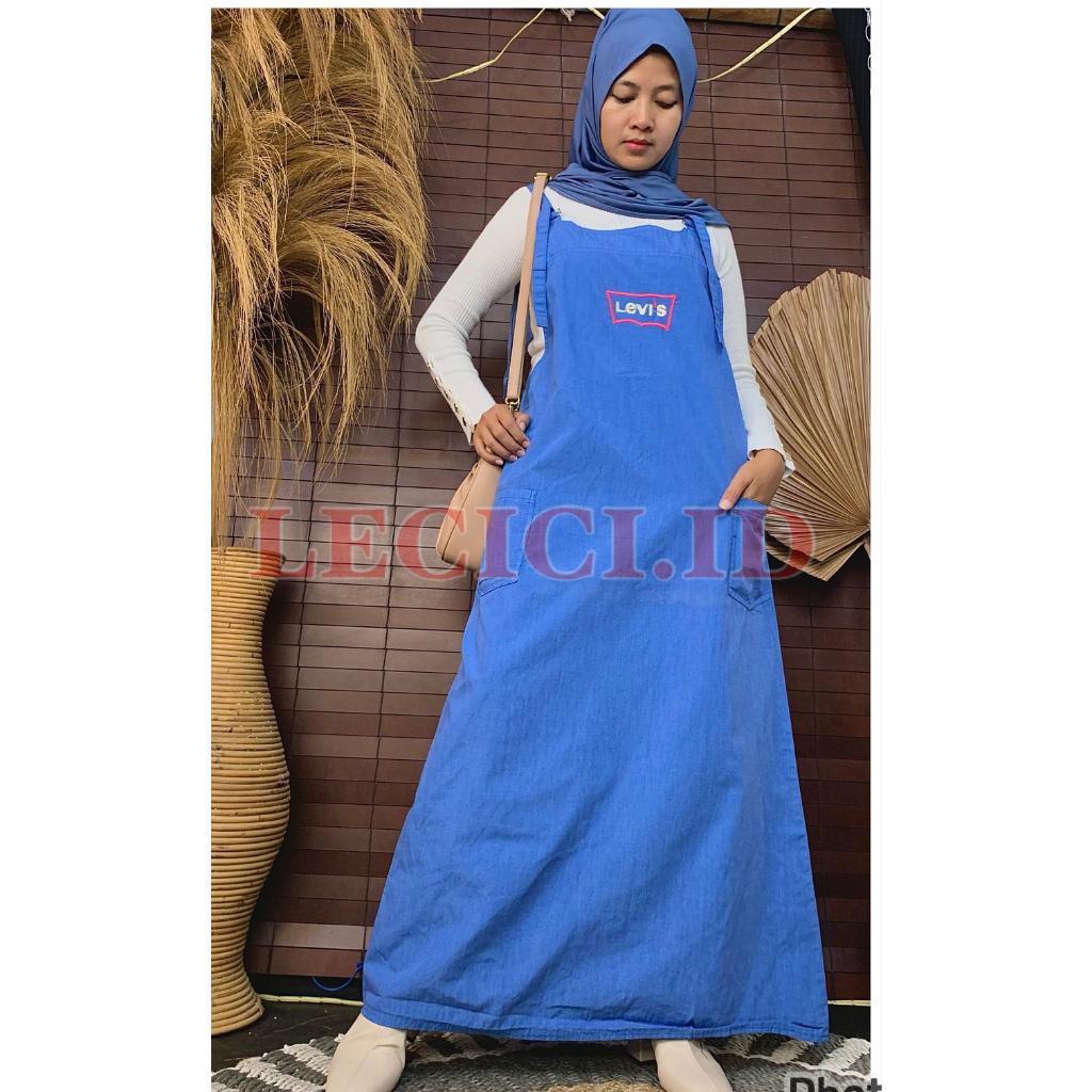 Overall Celana Jeans / Overall Celana Wanita / Overall Jeans Wanita /Jumpsuit Jeans Wanita  Baju Kod