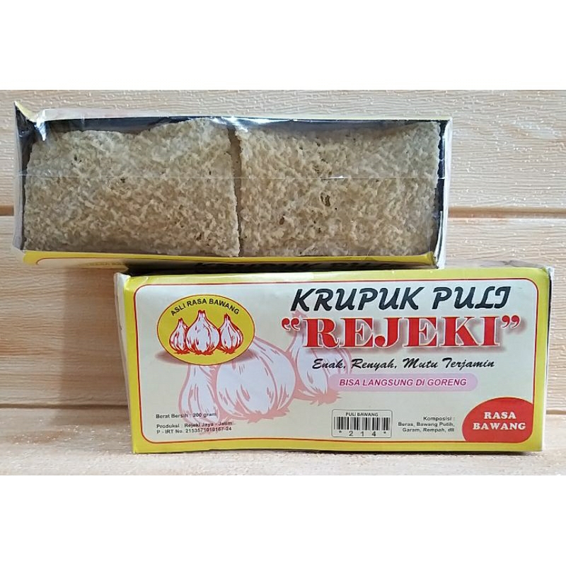 Ikhsan Ferdinan Kerupuk Puli Rejeki Tipis Gurih Rasa Bawang 200Gr / Krupuk Puli Rejeki
