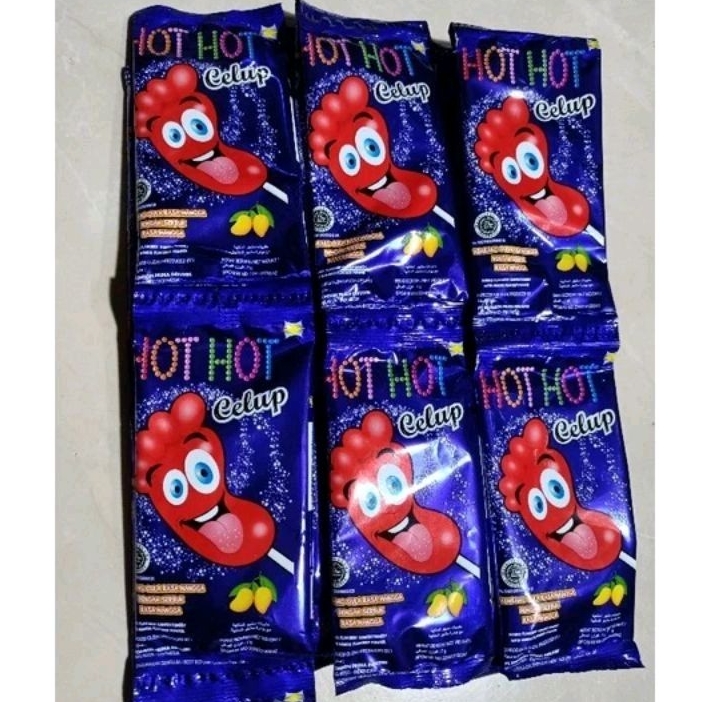 

PERMEN HOT HOT CELUP 1 RENTENG 10 SASET HOTHOT POP KEMBANG GULA RASA MANGGA