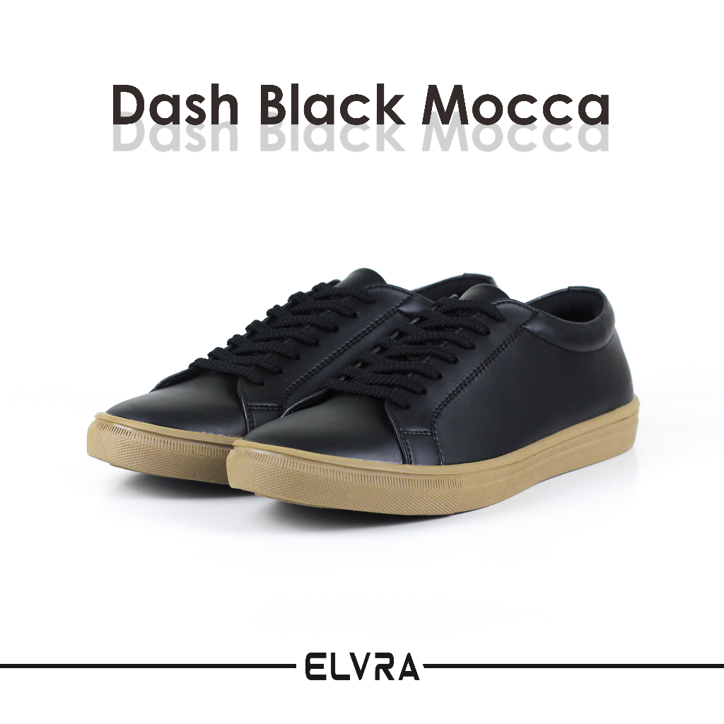 ELVRA - Sepatu Pria Sneakers Kasual Casual - Dash Black Mocca