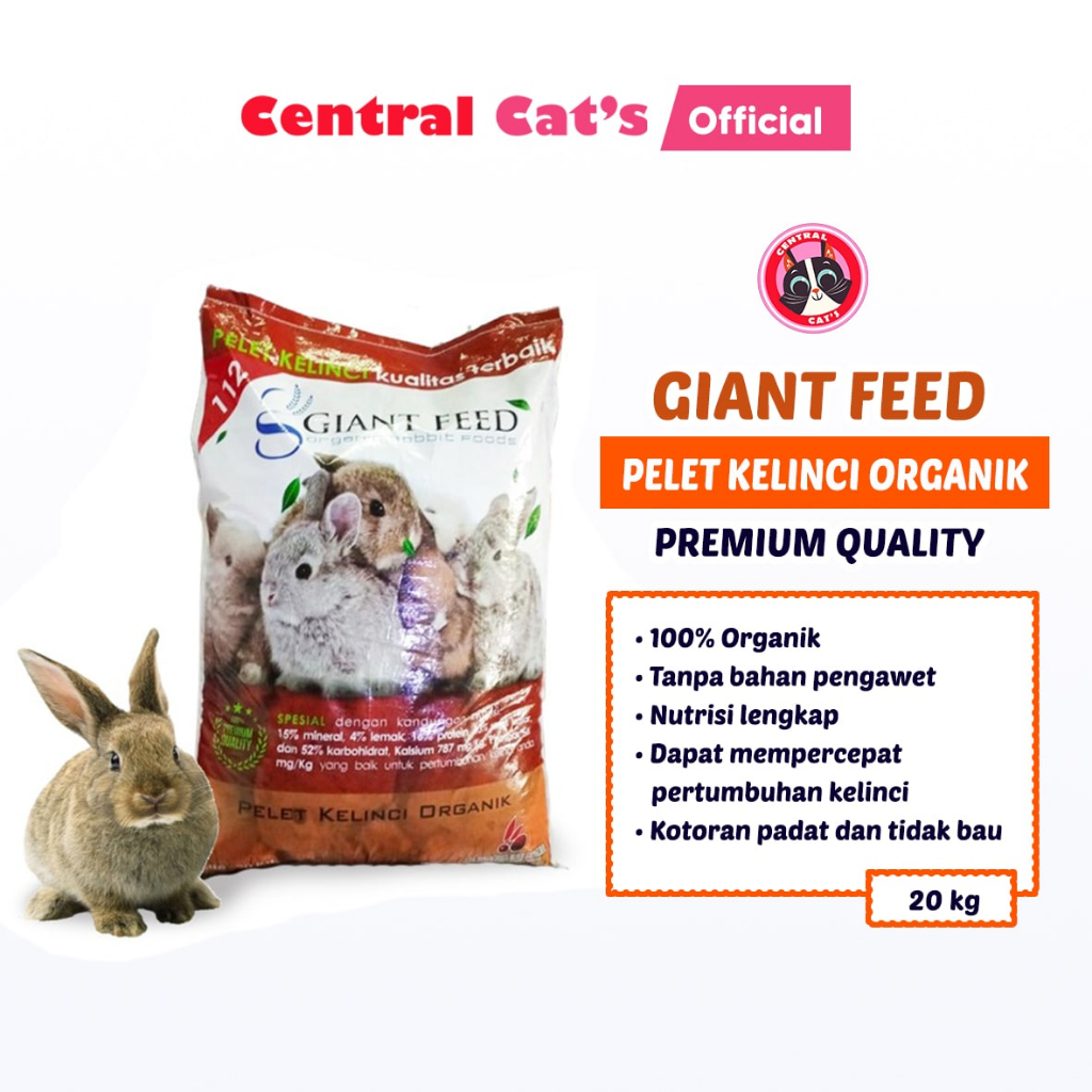 Pelet Pakan Kelinci Organik 20 kg