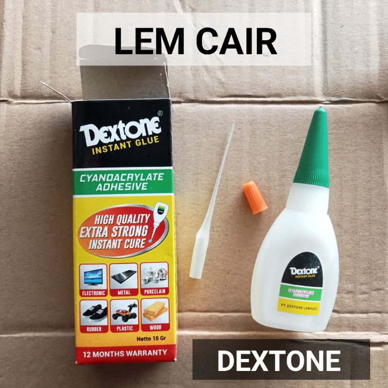 

Lem Dextone Lem Cair lebih kuat daru Lem Korea dan Lem Alteco dan isi lebih banyak Lem Kayu Karet Plastik Metal Besi Keramik Kaca Dan Lainnya