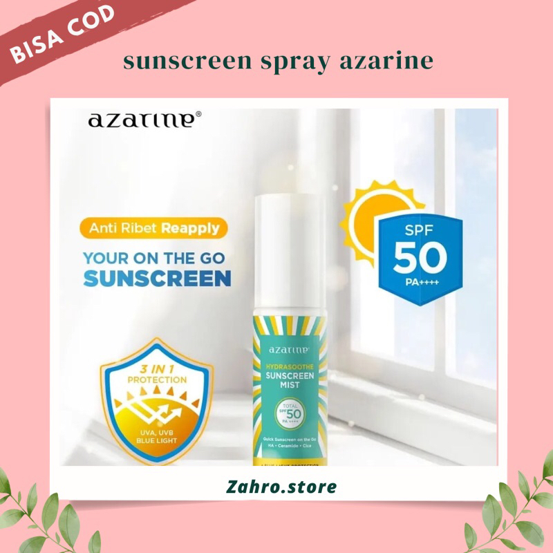 Sunscreen spray Azarine spf 50 || zahro.store