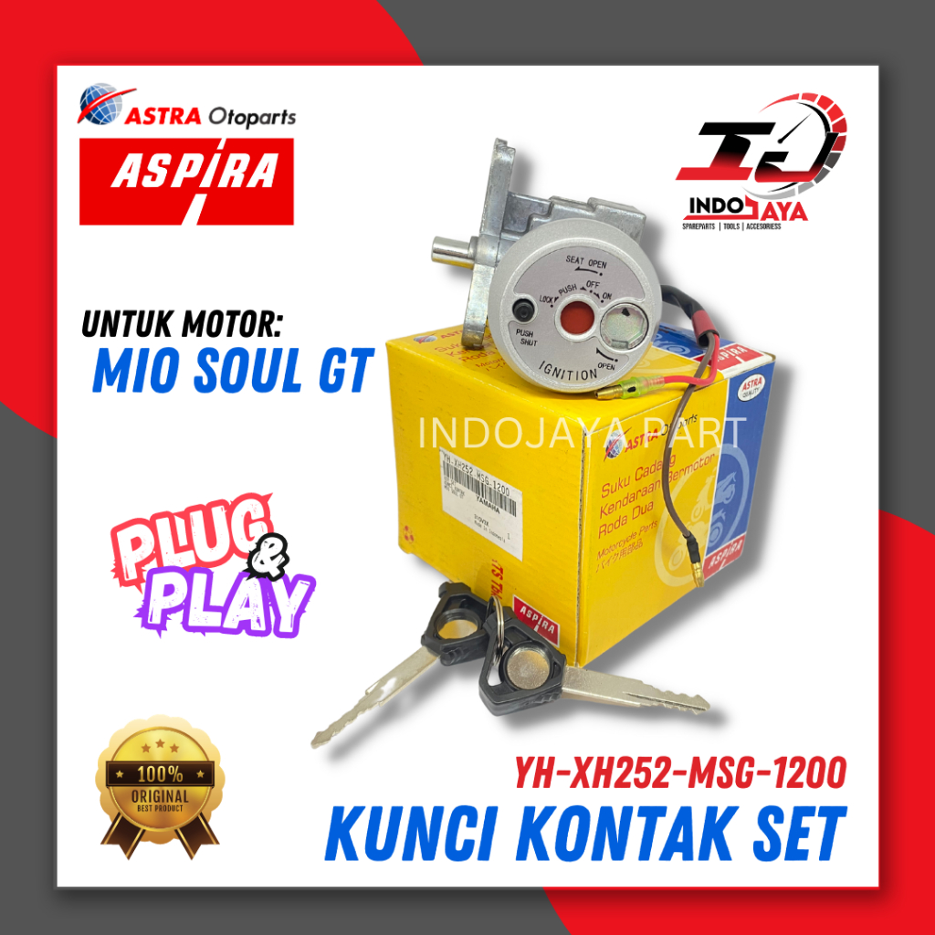 [BAYAR DI TEMPAT] KUNCI KONTAK ASSY ASPIRA MIO SOUL GT / KUNCI KONTAK SET + JOK / PAKET SET KUNCI KO