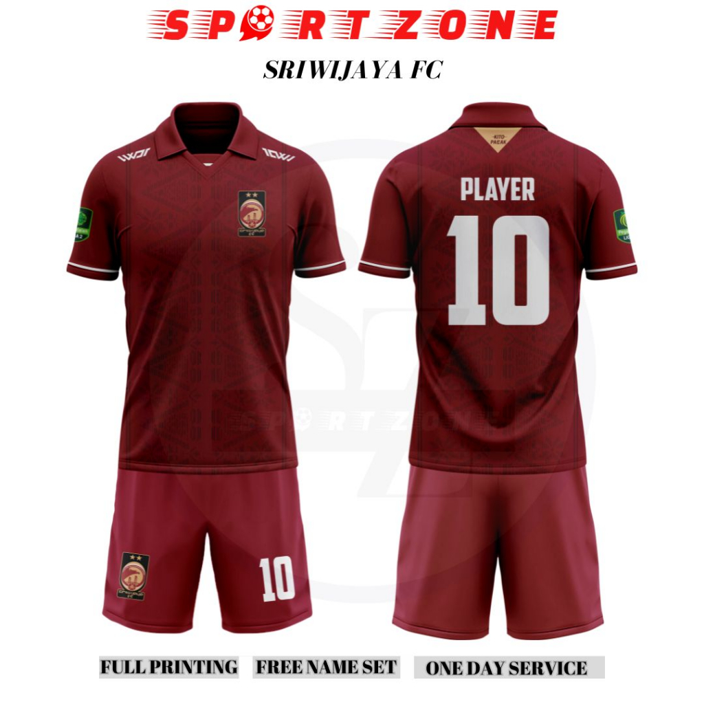 Jersey baju bola SRIWIJAYA FC Liga 2 Indonesia 2023 - 2024 premium