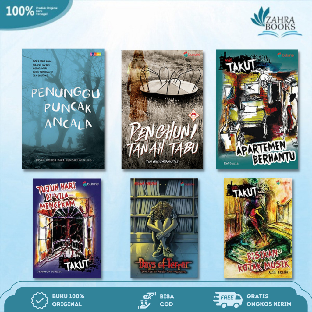 BUKU MISTERI PENUNGGU PUNCAK ANCALA/7 HARI DIVILLA MENCEKAM/PENGHUNI TANAH TABU/APARTEMEN BERHANTU