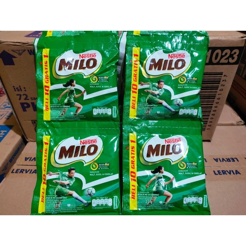 

4 renteng Milo sachet 22gr (44 sachet)