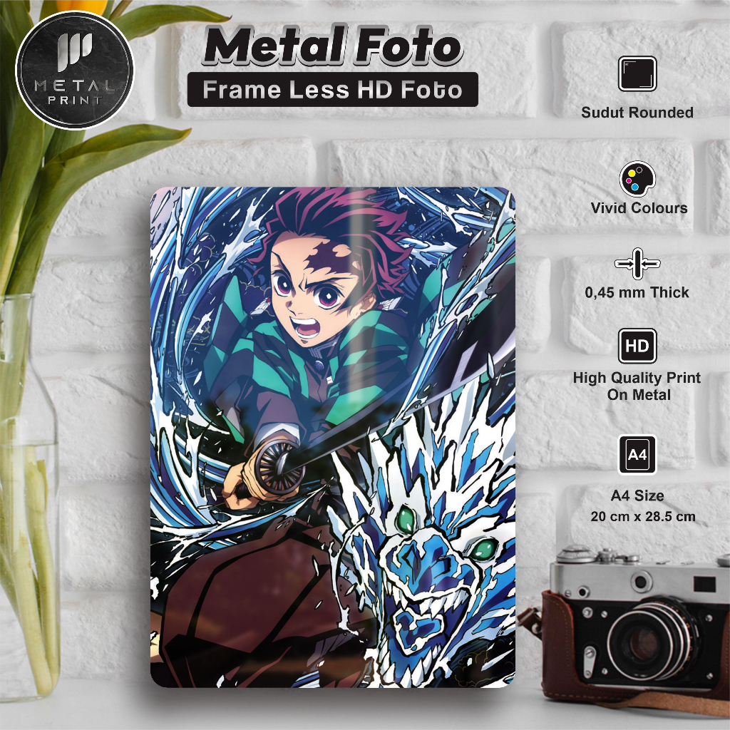 METAL PRINT INDONESIA | Hiasan Poster Metal A4 | Foto Plat Metal Alumunium | Cetak Foto Mengkilap | 
