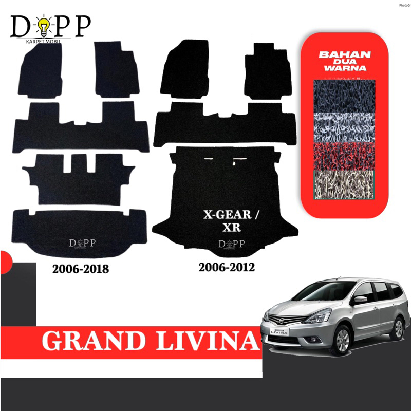 Karpet Mobil Grand Livina / Karpet Mobil Mie Bihun Nissan Grand Livina 2007-2018 Bahan Premium