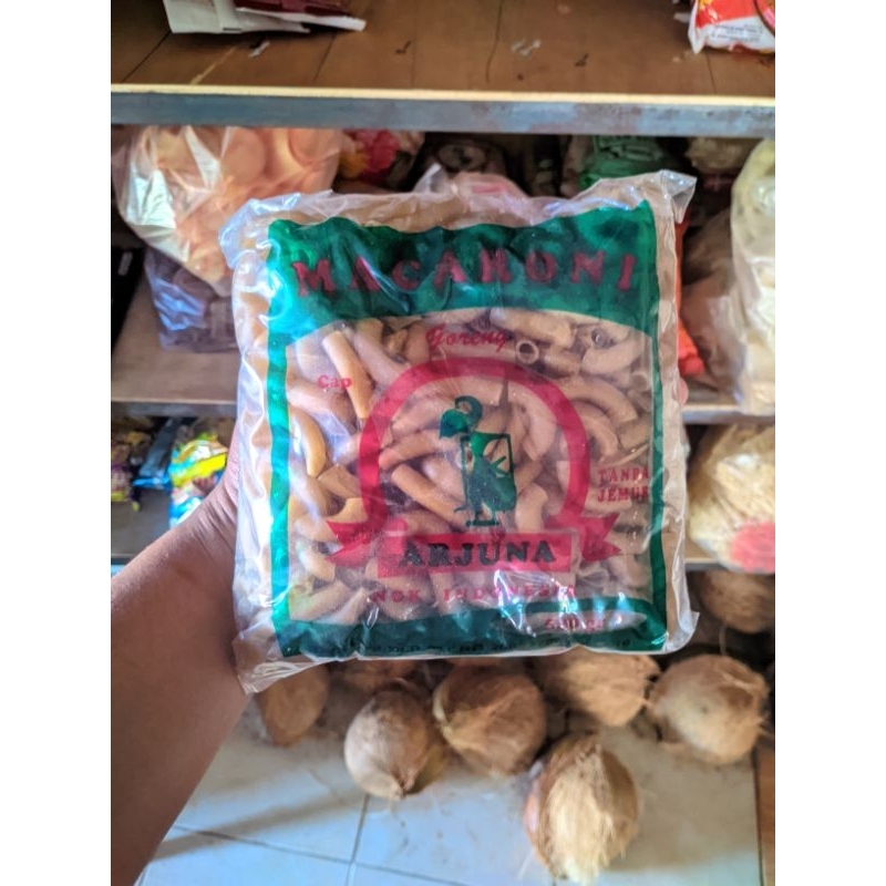 

Makaroni Mentah cap Arjuna Tanpa Jemur 500gr