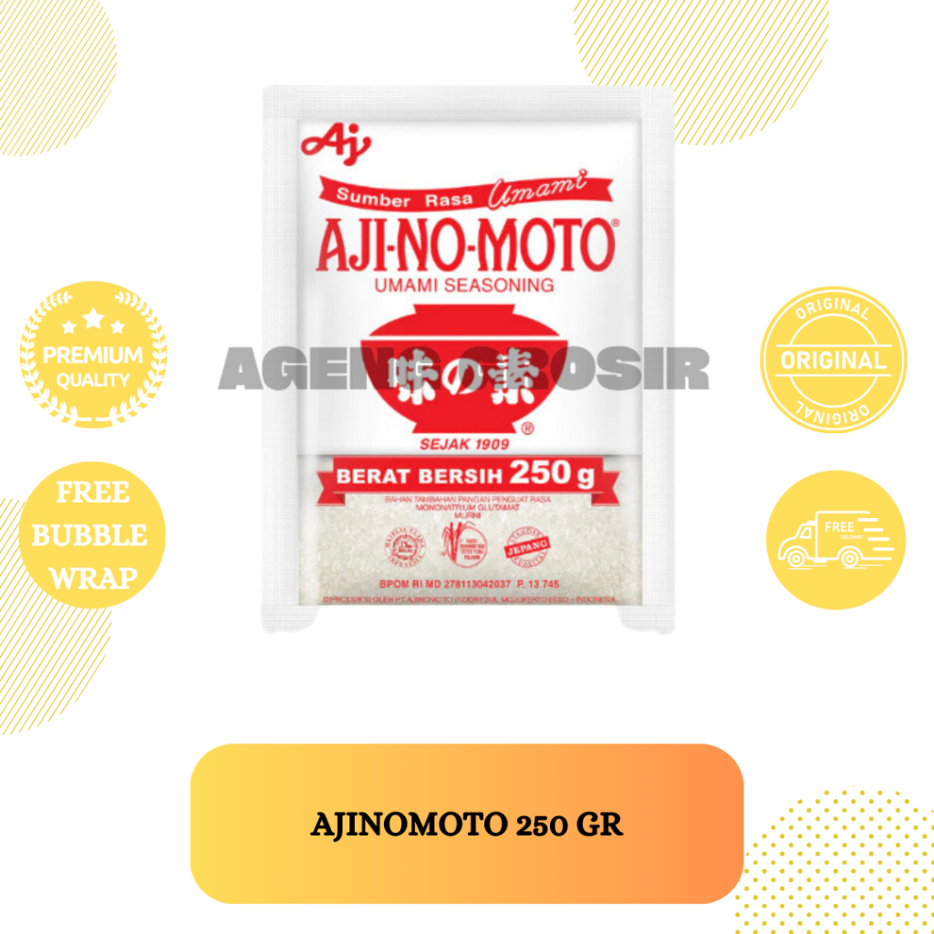 

AJI-NO-MOTO Ajinomoto Micin Bahan Tambahan Pangan Penguat Penyedap Rasa Mononatrium Glutamat 250g