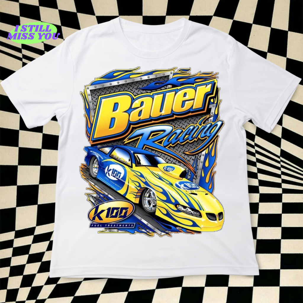KAOS NASCAR BAUER RACING | KAOS VINTAGE NASCAR RUMBLE | T-SHIRT RACING CAR | KAOS MOBIL BALAP NASCAR