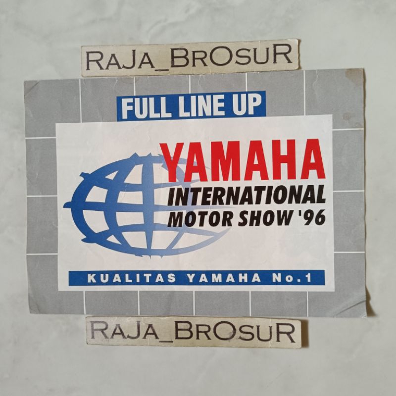 Poster brosur katalog iklan Yamaha International Motor Show line up RZR/RXZ/RX King/RX Special/F1Z/Force 1/Alfa II R/YT 115