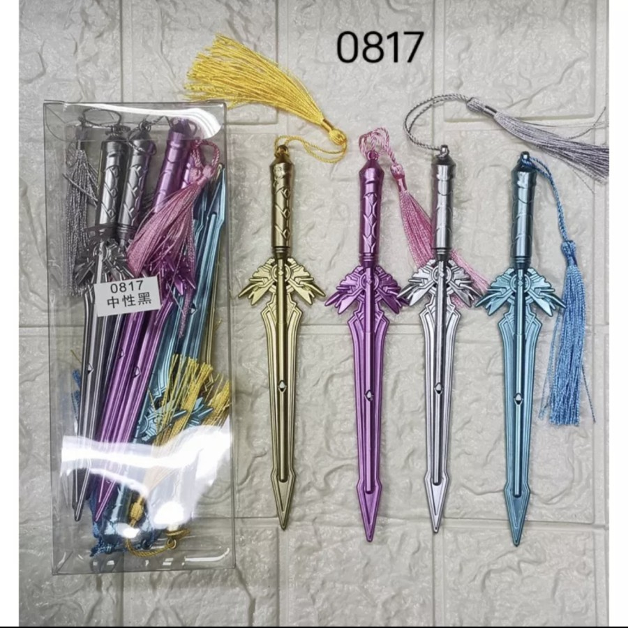 

HANANIA008 . PEN PENA PEDANG TINTA HITAM ALAT TULIS SEKOLAH BOLPOIN LUCU UNIK 0817