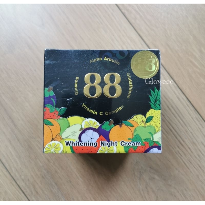 CREAM 88 GINSENG ALPHA ARBUTIN GLUTATHIONE VITAMIN C COMPLEX WHITENING NIGHT CREAM 20GR