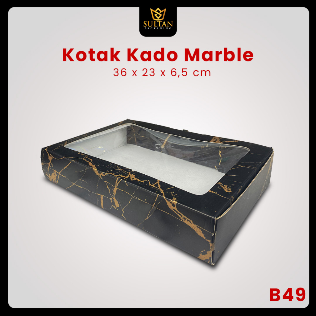 

Kotak Kado Marble - Kotak Hampers Mika Transparan - Box Hadiah Souvenir - B49