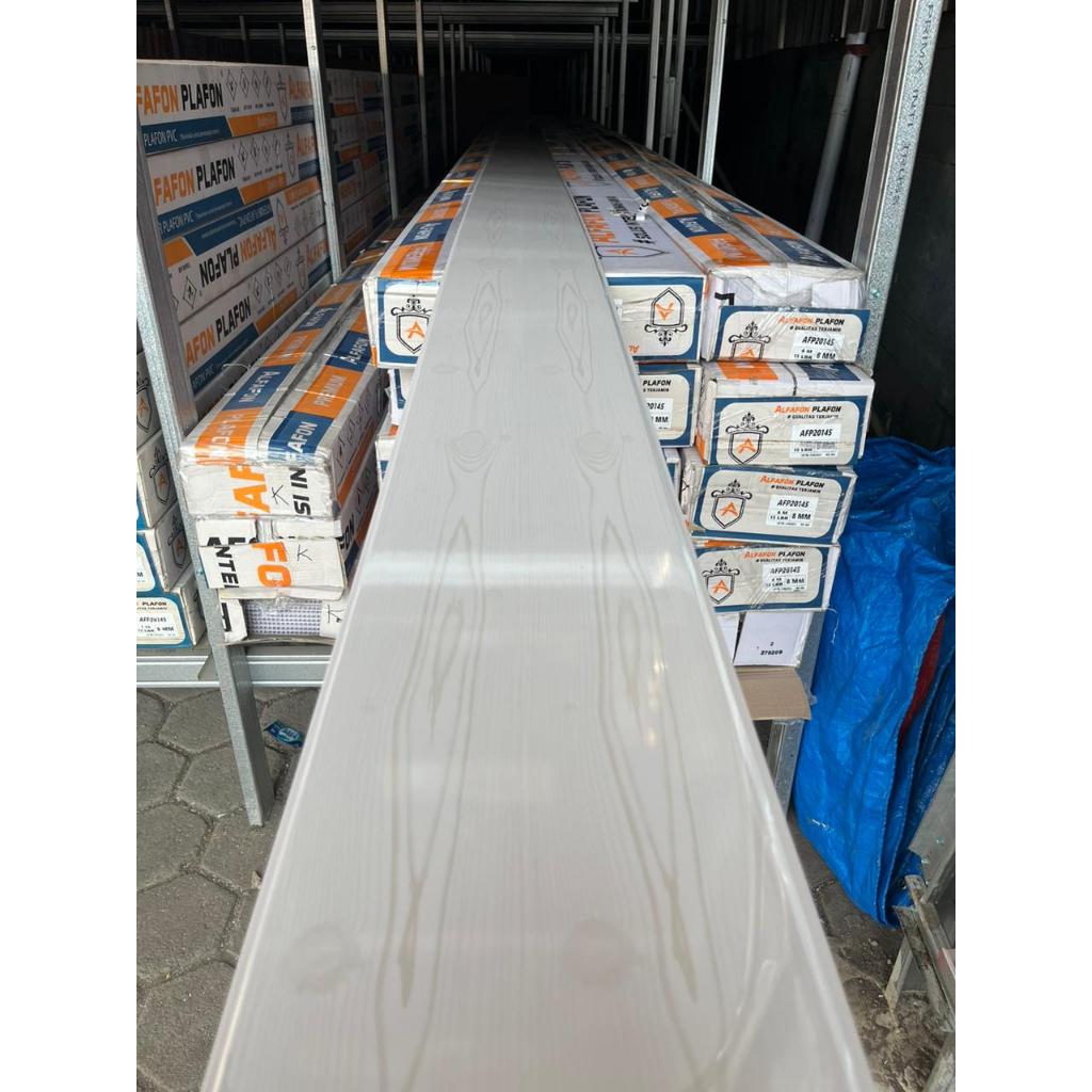 Plafon pvc putih serat kayu glossy hoda S-612