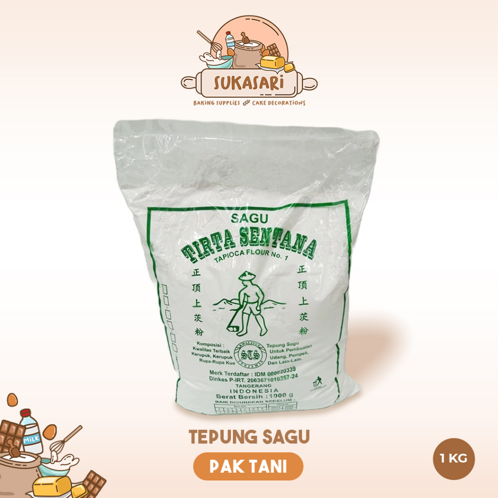 

Sukasari - Tepung Sagu 1kg / Tepung Tapioka Cap Pak Tani