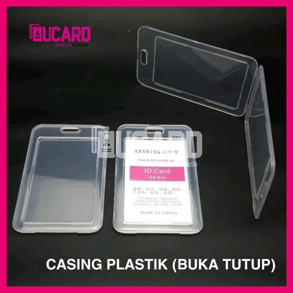 

TEMPAT KARTU ID CARD CASE 2 SISI / NAME TAG TRANSPARANT CASING ID CARD