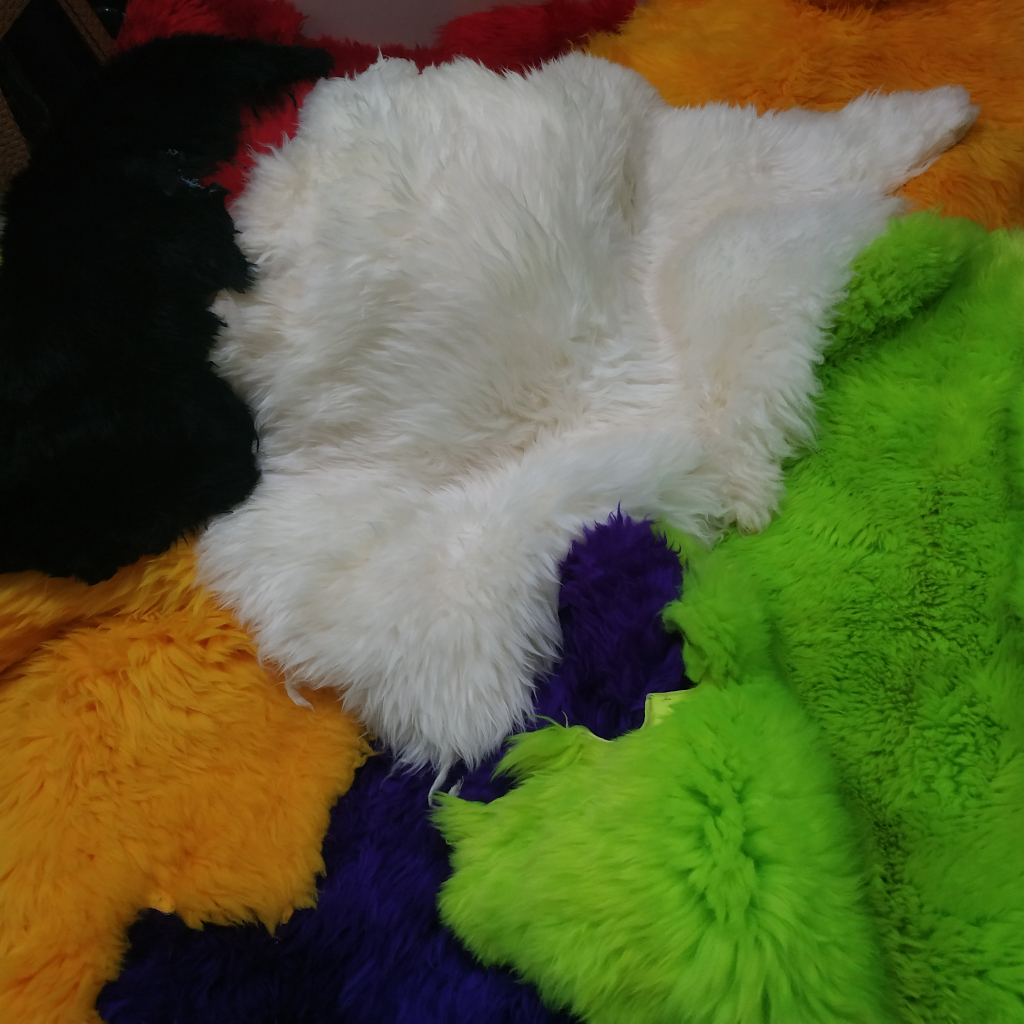 Bulu Domba Lembaran  Warna-Warni, Bahan Wol untuk Selimut / Karpet / Boneka / Barongsai