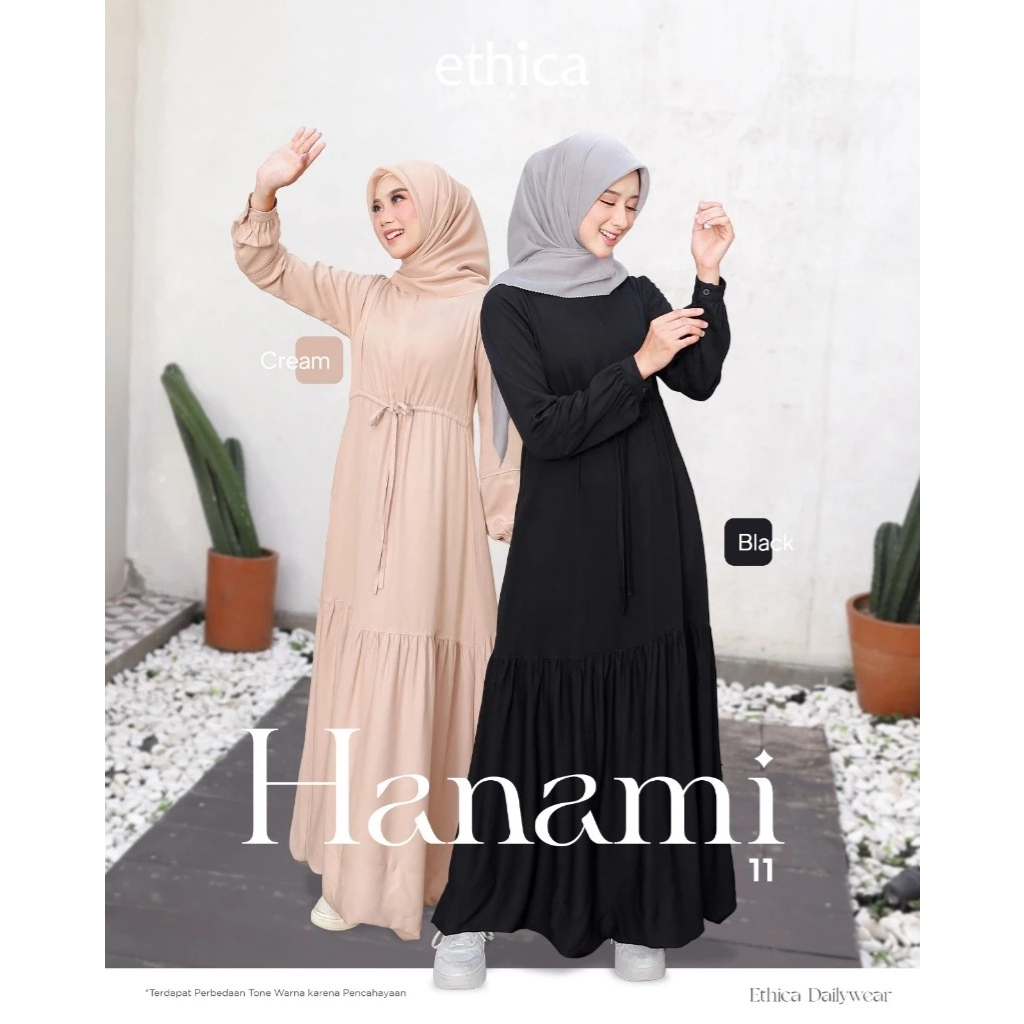 Baju Gamis Muslim Dewasa Ethica Terbaru Hanami11