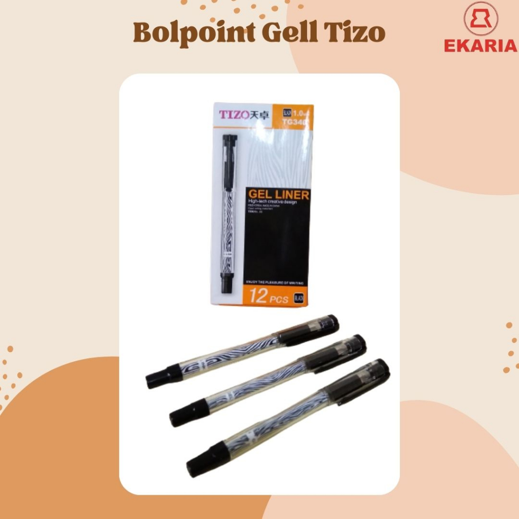 

6 PCS | BOLPOINT GELL TIZO TG340 | BOLPONT GELL | BOLPONT KANTOR | ALAT TULIS KANTOR | EKARIA STATIONARY