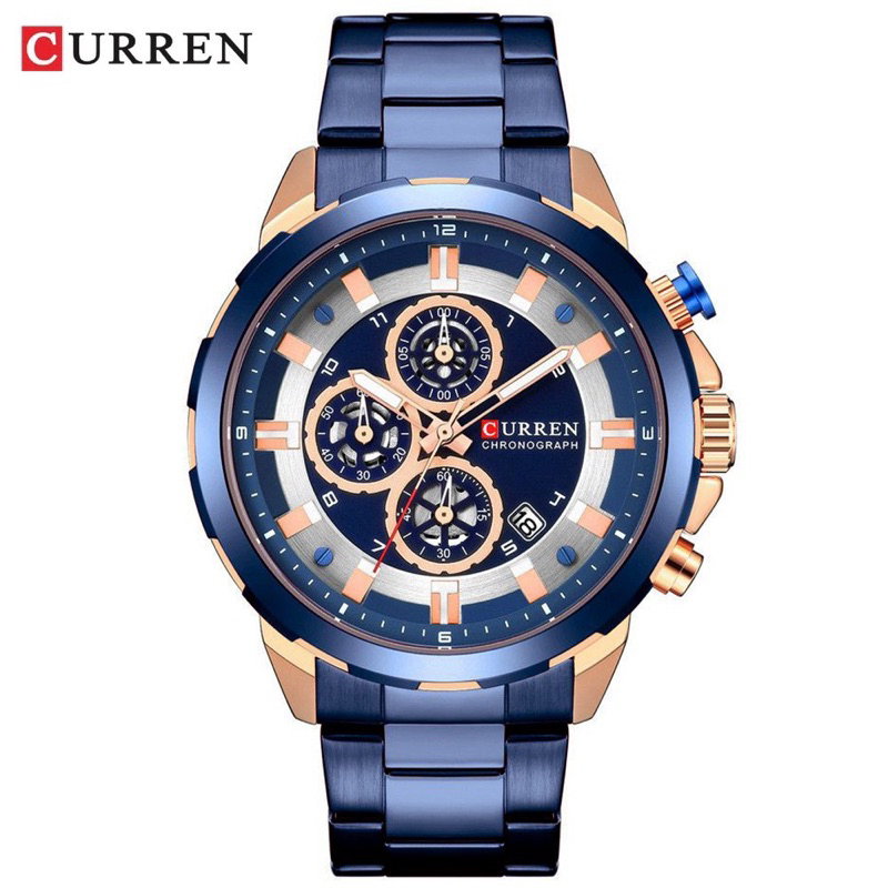 Jam Tangan Pria CURREN 8323 Chrono Aktif Stainless Steel Original CURREN
