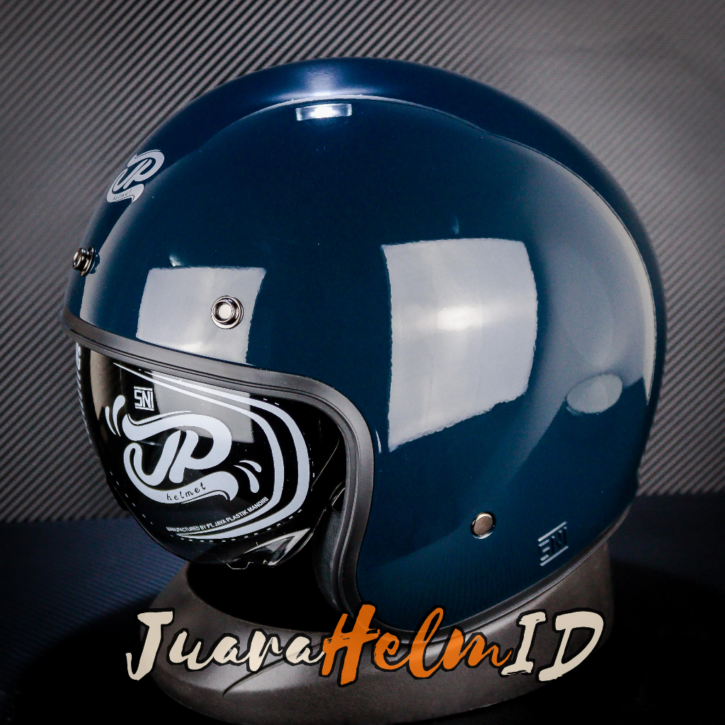 JPX HELM JP SIGNATURE SO SOLID / DEEP BLUE GLOSS SILVER/ RETRO CLASSIC