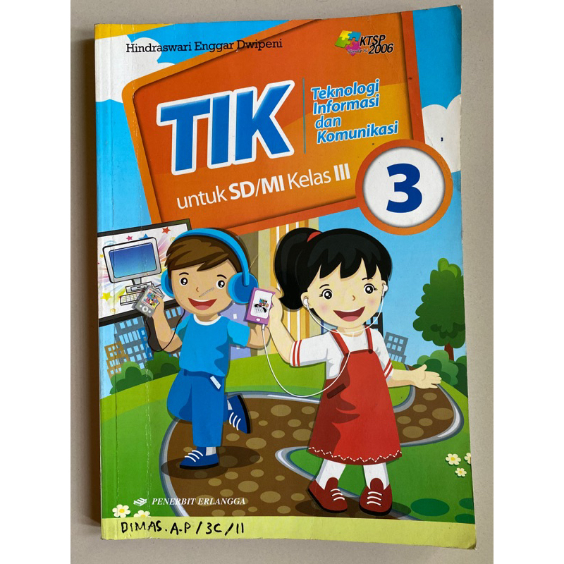BUKU TIK SD MI KELAS 3 PENERBIT ERLANGGA ORIGINAL BEKAS