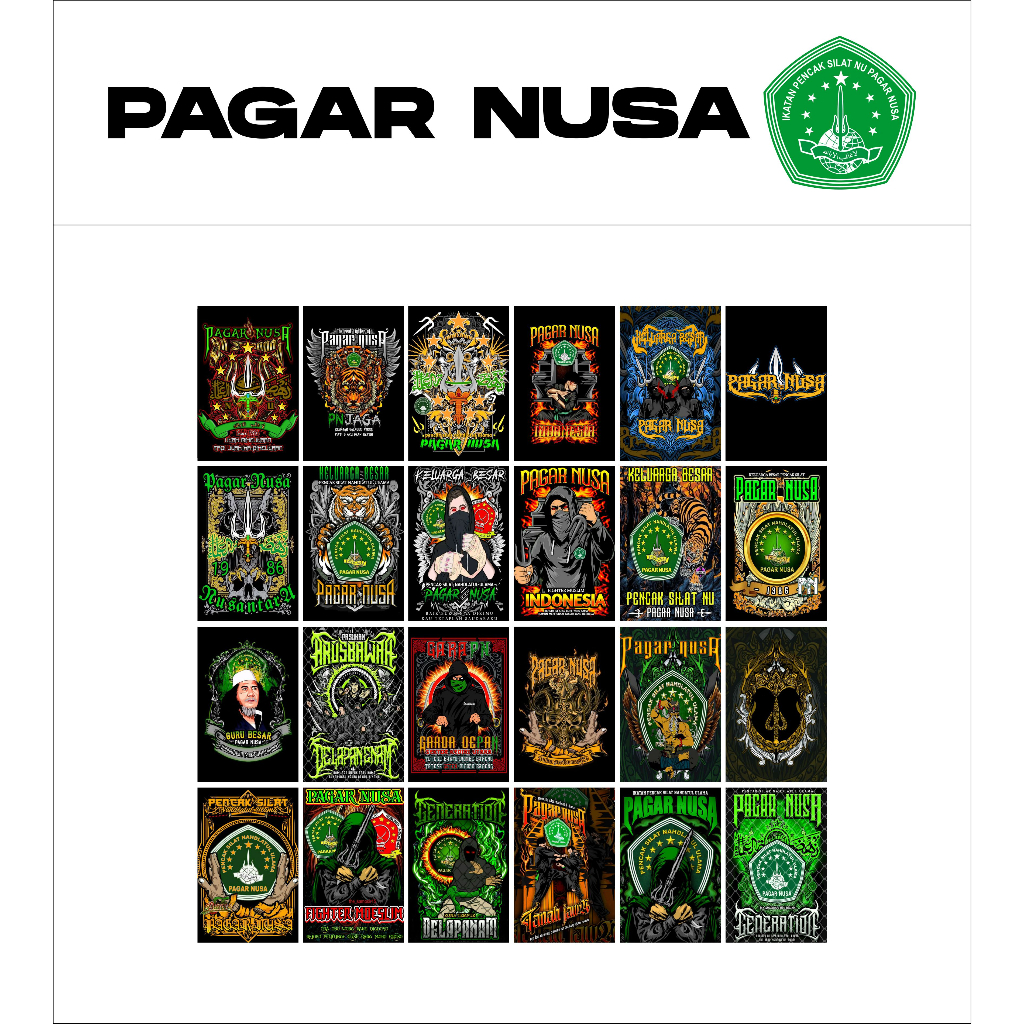 POSTER DINDING A5 PERGURUAN SILAT PAGAR NUSA isi 24pcs