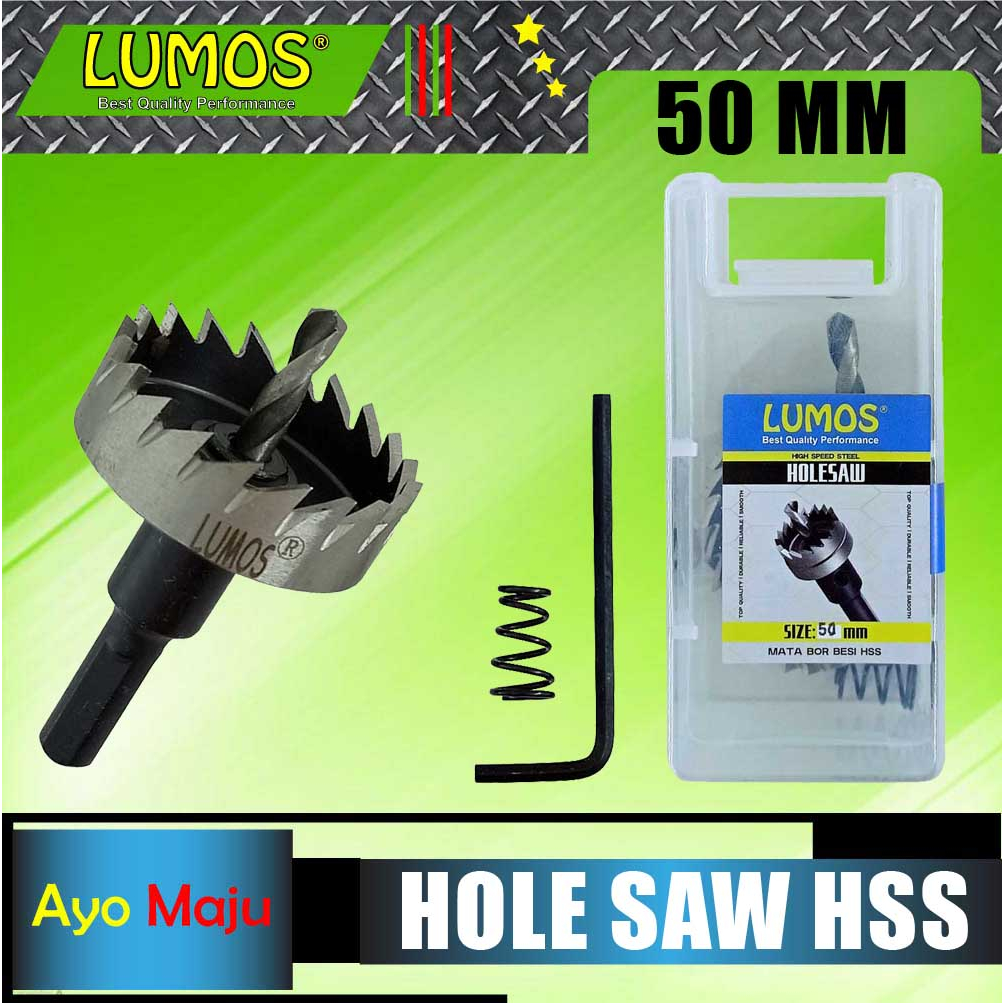 HOLE SAW HSS LUMOS 50MM / HOLESAW BESI 50MM / MATA BOR BESI 50 MM HSS